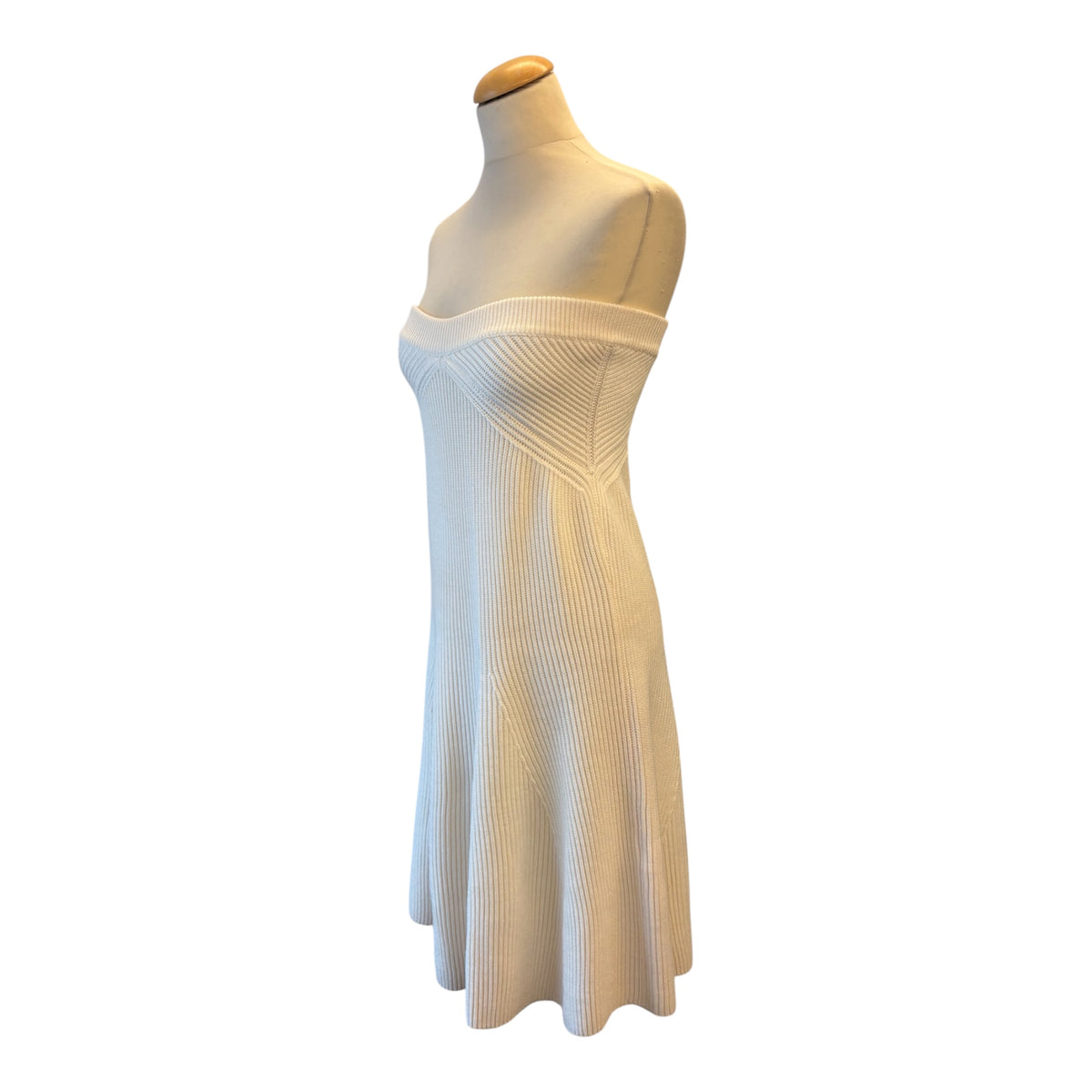 VICTORIA BECKHAM Ribbed Knit Strapless Dress / Midi Skirt Size 3/S