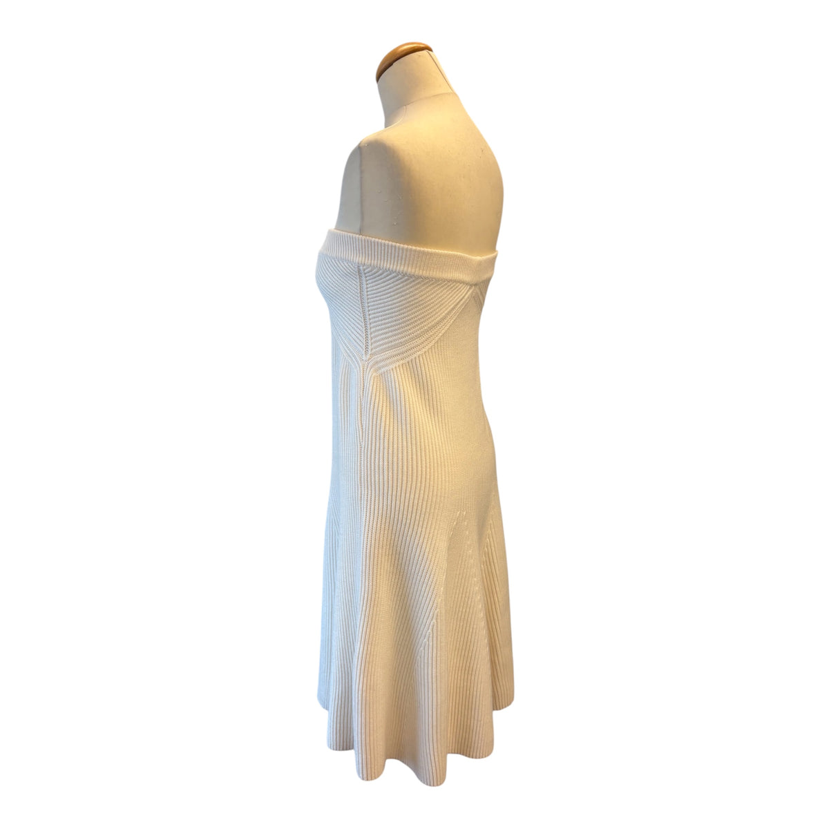 VICTORIA BECKHAM Ribbed Knit Strapless Dress / Midi Skirt Size 3/S
