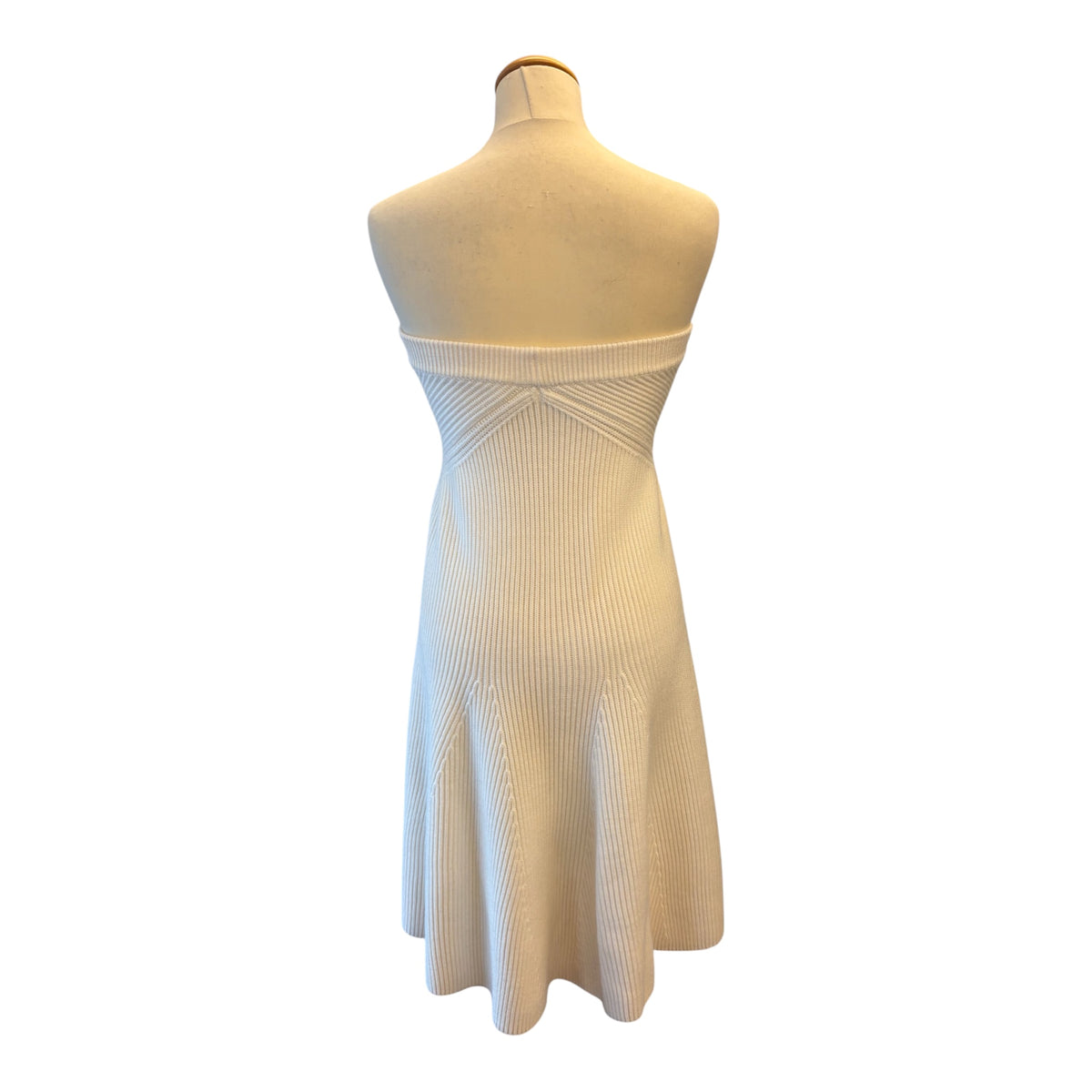 VICTORIA BECKHAM Ribbed Knit Strapless Dress / Midi Skirt Size 3/S