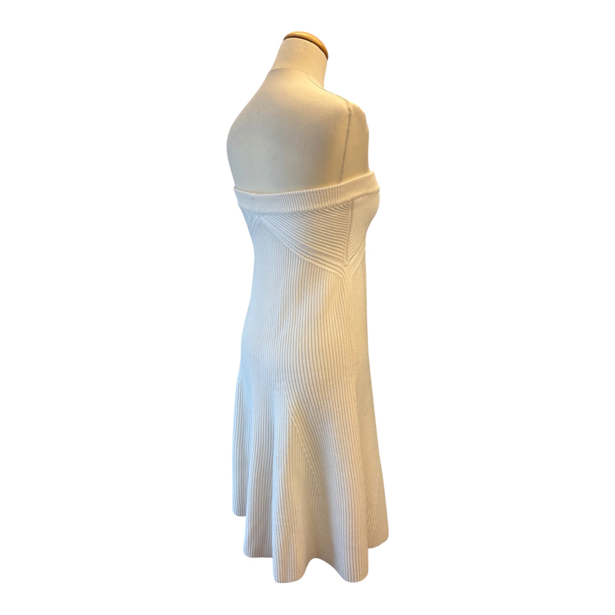 VICTORIA BECKHAM Ribbed Knit Strapless Dress / Midi Skirt Size 3/S