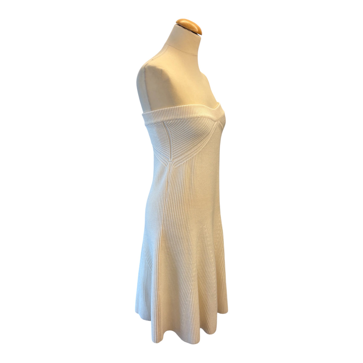 VICTORIA BECKHAM Ribbed Knit Strapless Dress / Midi Skirt Size 3/S