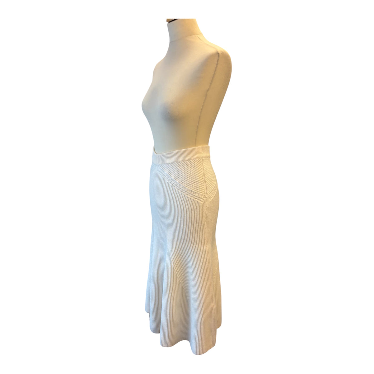VICTORIA BECKHAM Ribbed Knit Strapless Dress / Midi Skirt Size 3/S