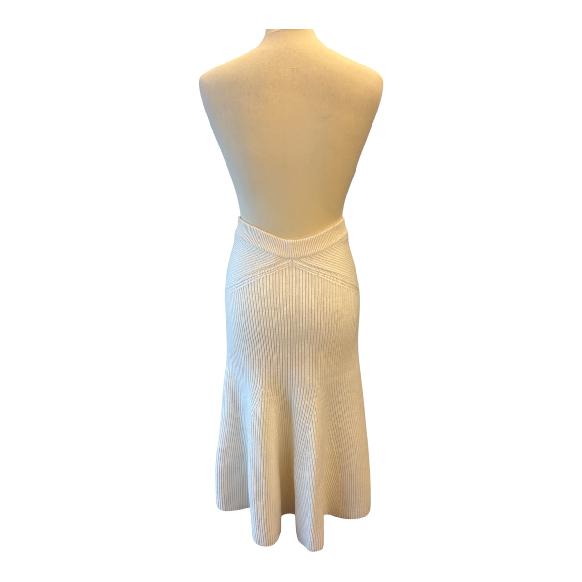 VICTORIA BECKHAM Ribbed Knit Strapless Dress / Midi Skirt Size 3/S