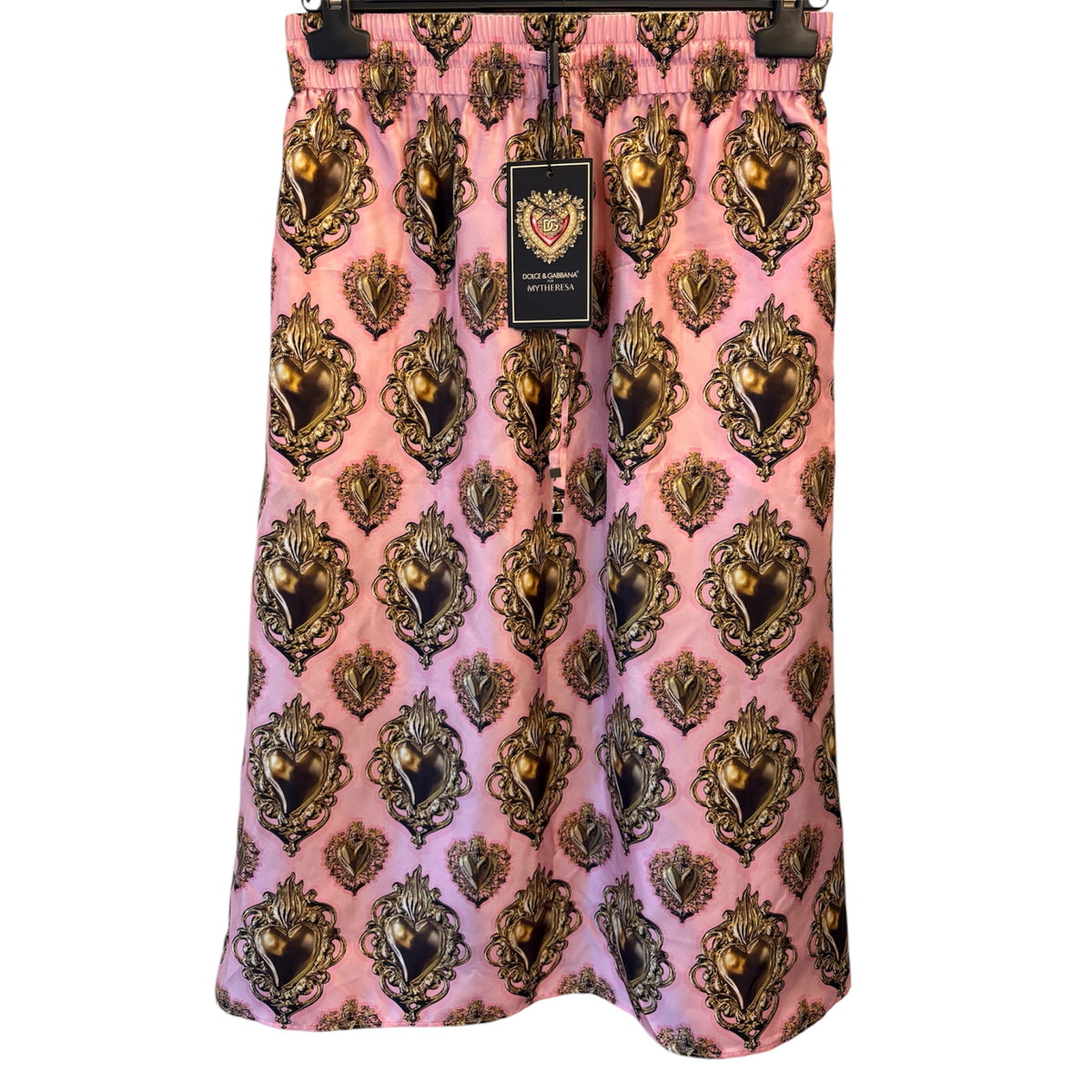 DOLCE & GABBANA (NWT) Silk “Sacro Cuore” Midi Skirt Size IT 44