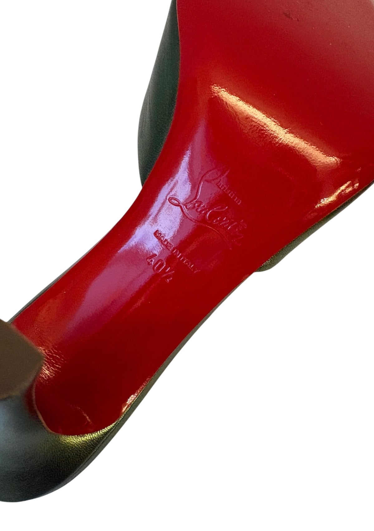 CHRISTIAN LOUBOUTIN Me Dolly Metallic Mules Size 40,5