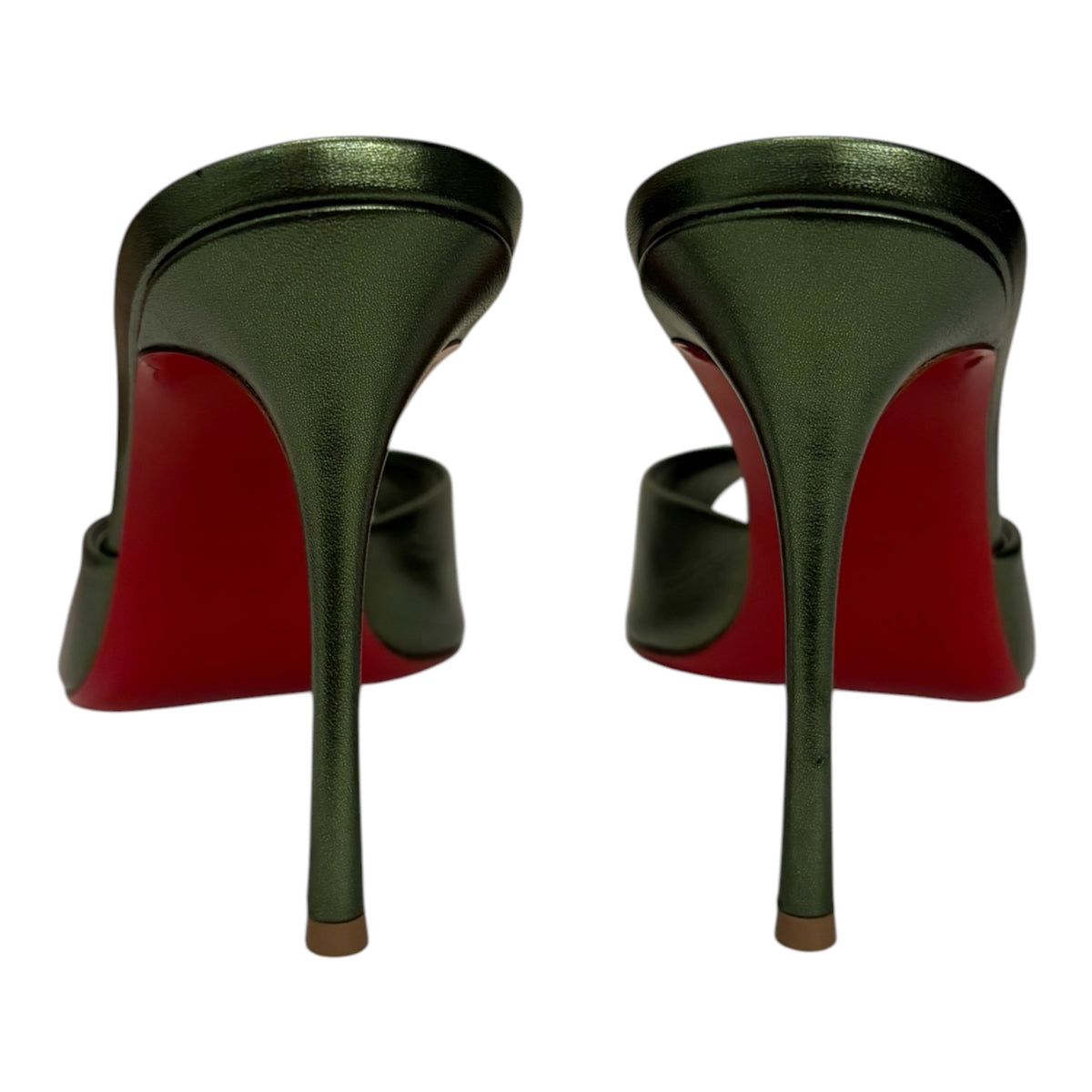 CHRISTIAN LOUBOUTIN Me Dolly Metallic Mules Size 40,5
