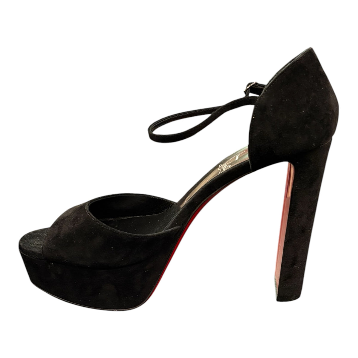 CHRISTIAN LOUBOUTIN Sandaloo 130 Suede Platform Sandals Size 41