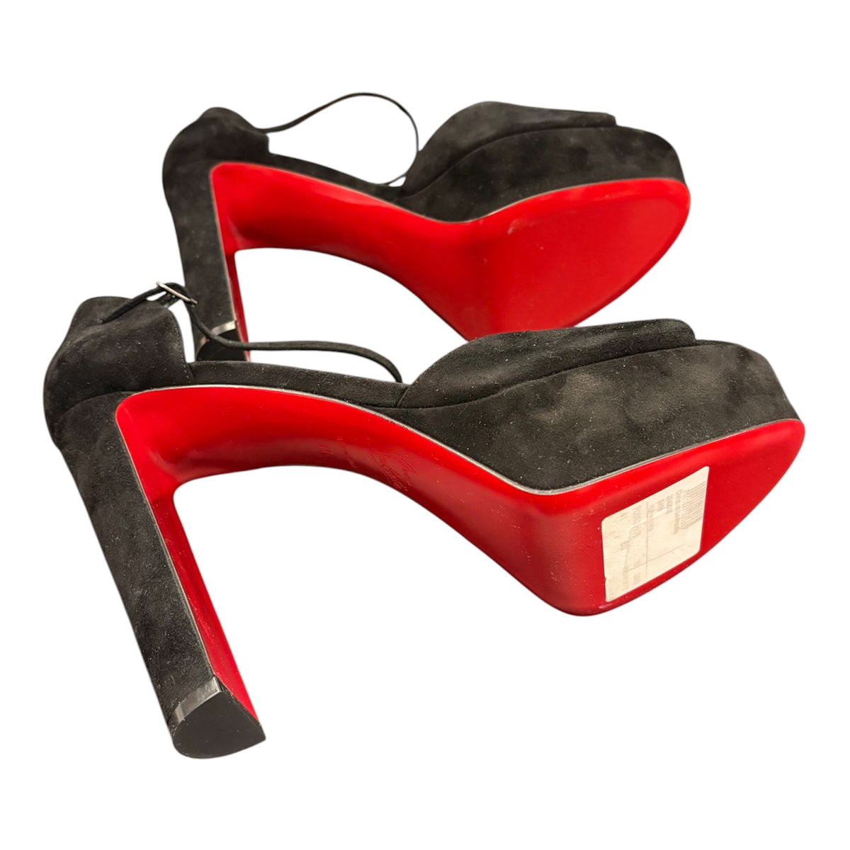 CHRISTIAN LOUBOUTIN Sandaloo 130 Suede Platform Sandals Size 41