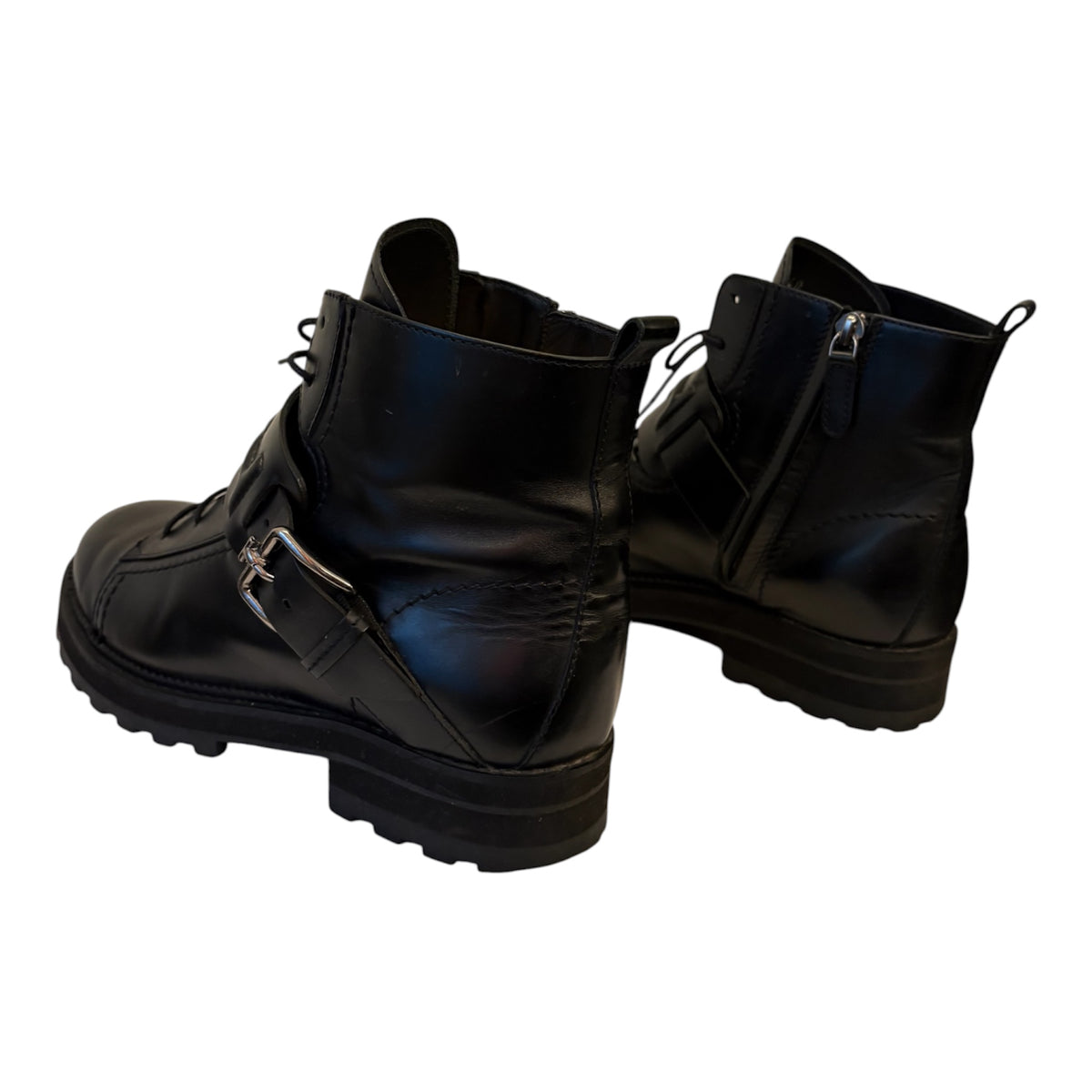 TOD’S Leather Buckled Combat Boots Size 40