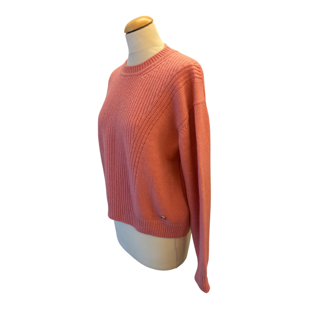 HERMÈS Rib-Knit Cashmere Crewneck Sweater Size 34