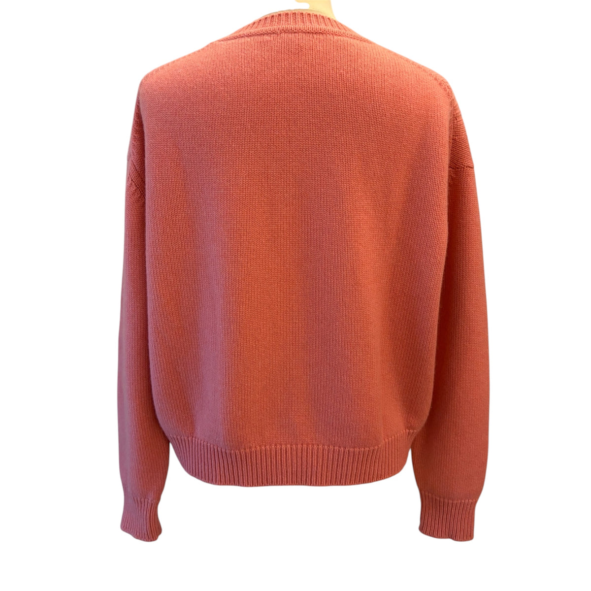 HERMÈS Rib-Knit Cashmere Crewneck Sweater Size 34