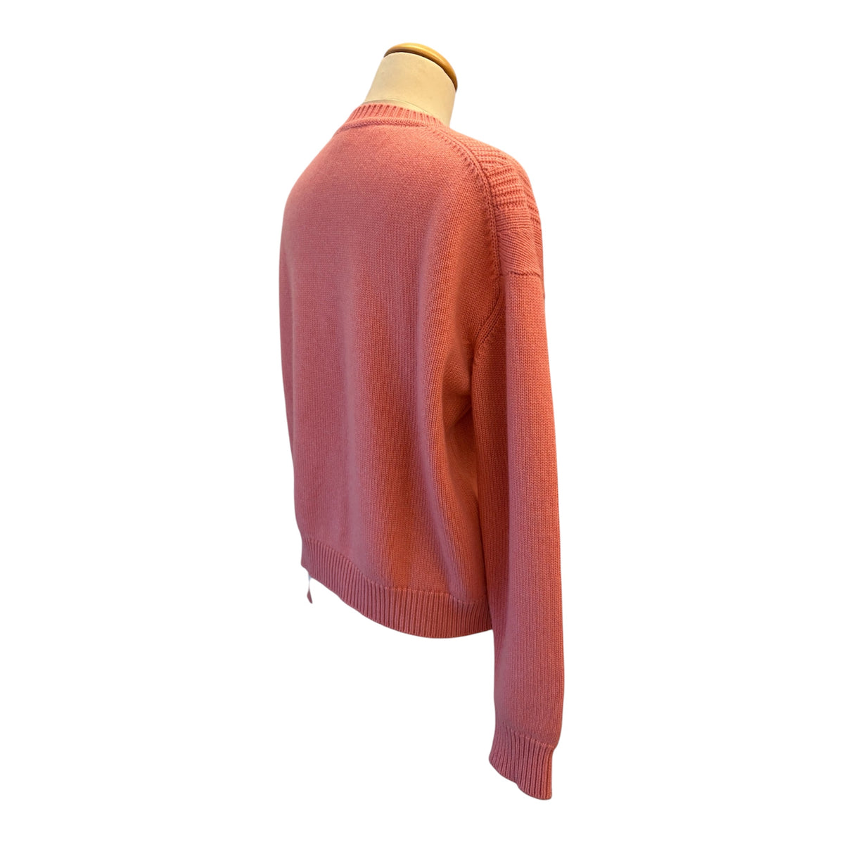 HERMÈS Rib-Knit Cashmere Crewneck Sweater Size 34
