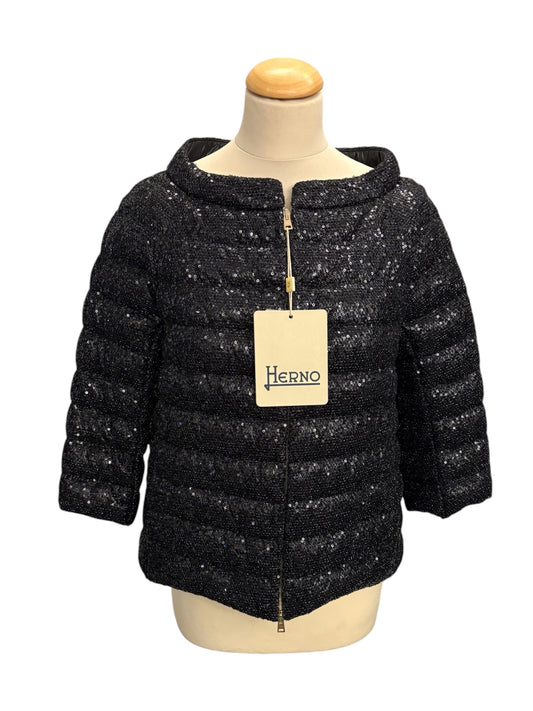 HERNO (BNWT) Sequin-Embellished Short Down Jacket Size IT 42