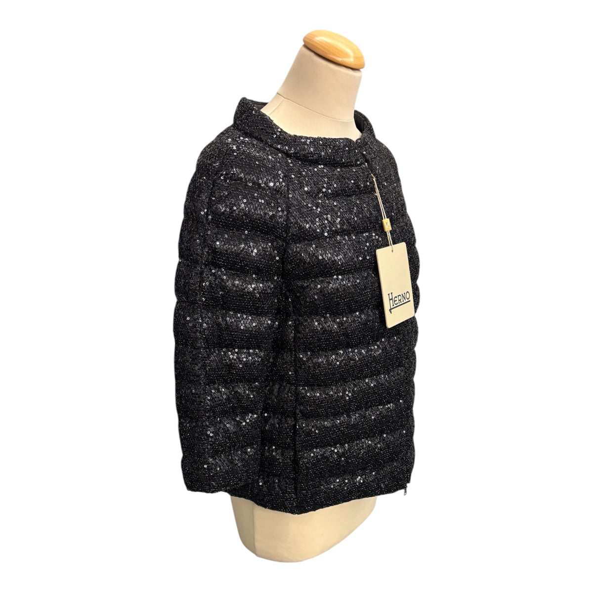HERNO (BNWT) Sequin-Embellished Short Down Jacket Size IT 42