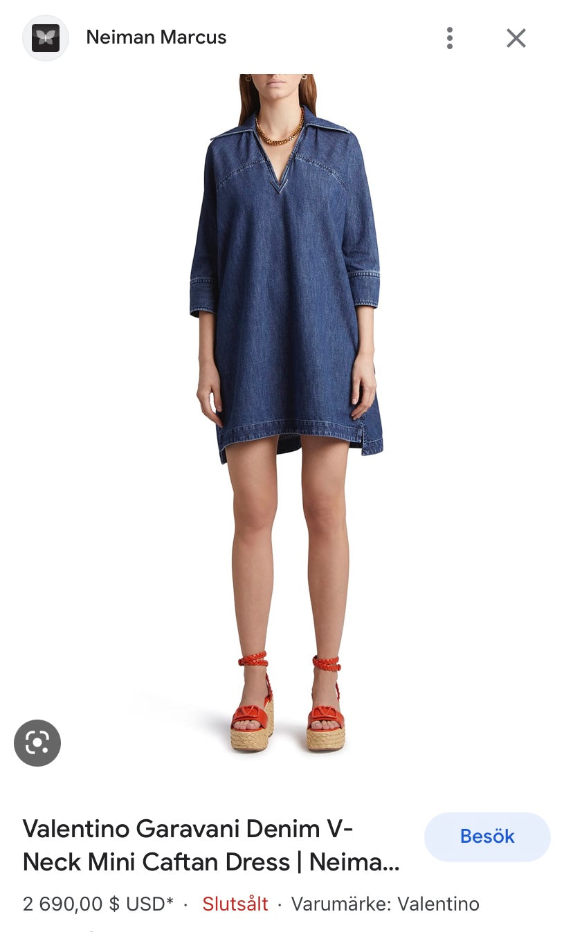 Valentino denim cheap dress